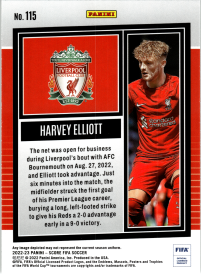 Harvey Elliott - Panini Score FIFA Base Set 2022-23, Nr. 115