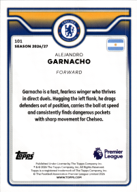 Alejandro Garnacho - Topps Flagship Premier League Base Set 2026-27, Nr. 101