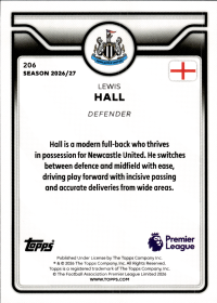 Lewis Hall - Topps Flagship Premier League Base Set 2026-27, Nr. 206