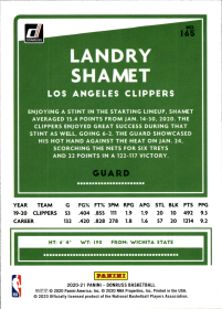 Landry Shamet - Panini Donruss Base Set 2020-21, Nr. 165
