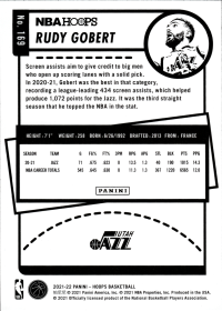 Rudy Gobert - Panini Hoops Base Set 2021-22, Nr. 169