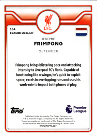 Jeremie Frimpong - Topps Flagship Premier League Base Set 2026-27, Nr. 164