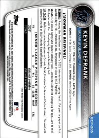 Kevin Defrank - Topps Bowman Chrome Prospects 2025, Nr. BCP-205