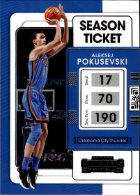 Aleksej Pokusevski - Panini Contenders Season Ticket 2021-22, Nr. 95