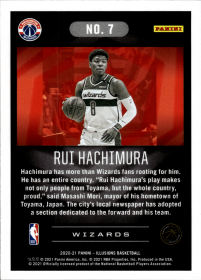 Rui Hachimura - Panini Illusions Base Set 2020-21, Nr. 7