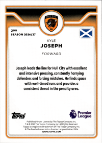 Kyle Joseph - Topps Flagship Premier League Base Set 2026-27, Nr. 299 – Rookie Card