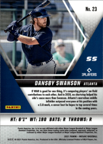 Dansby Swanson - Panini Mosaic Base Set 2021, Nr. 23