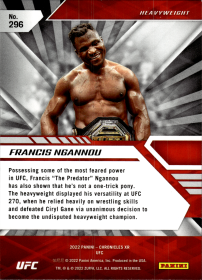 Francis Ngannou - Panini Chronicles UFC XR 2022, Nr. 296 – Bronze