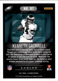 Kenneth Gainwell - Panini Illusions Base Set 2021, Nr. 97 – Rookie Card