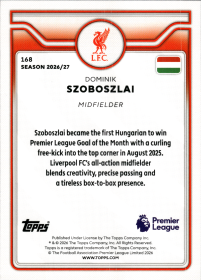 Dominik Szoboszlai - Topps Flagship Premier League Base Set 2026-27, Nr. 168
