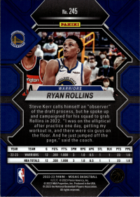 Ryan Rollins - Panini Mosaic Base Set 2022-23, Nr. 245 – Rookie Card