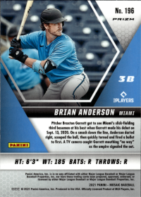 Brian Anderson - Panini Mosaic Base Set 2021, Nr. 196 – Silver Prizm