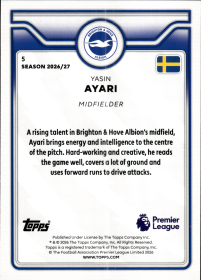 Yasin Ayari - Topps Flagship Premier League Future Stars 2026-27, Nr. 5