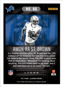Amon-Ra St. Brown - Panini Illusions Base Set 2021, Nr. 86 – Rookie Card