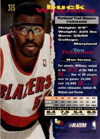 Buck Williams - Topps Stadium Club Base Set 1993-94, Nr. 315