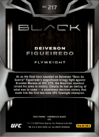 Deiveson Figueiredo - Panini Chronicles UFC Black 2022, Nr. 217 – Bronze