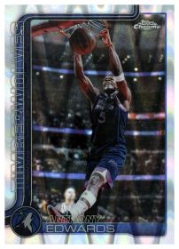 Anthony Edwards - Topps Chrome Update Base Set 2025-26, Nr. 17 – Wave Refractor