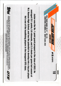 Jazian Gortman - Topps Chrome OTE Base Set 2022, Nr. 10 – Rookie Card