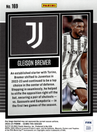 Gleison Bremer - Panini Score FIFA Base Set 2022-23, Nr. 169