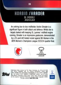 Korbin Shrader - Topps Chrome UEFA Women's Champions League Base Set 2025-26, Nr. 28