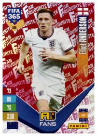 Elliot Anderson - Panini Adrenalyn XL FIFA 365 Fan Favourites 2026-27, Nr. 396 – Red, Insert