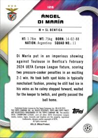 Ángel Di María - Topps Finest UEFA Club Competitions Base Set 2024-25, Nr. 126