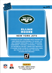 Elijah Moore - Panini Donruss Base Set 2021, Nr. 271 – Rookie Card