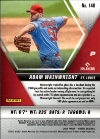 Adam Wainwright - Panini Mosaic Base Set 2021, Nr. 148