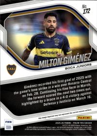 Milton Giménez - Panini Prizm FIFA Base Set 2025-26, Nr. 172 – Rookie Card