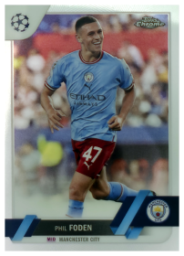 Phil Foden - Topps Chrome UEFA Club Competitions Base Set 2022-23, Nr. 47