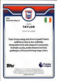 Jack Taylor - Topps Flagship Premier League Base Set 2026-27, Nr. 280 – Rookie Card