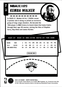Kemba Walker - Panini Hoops Base Set 2021-22, Nr. 29