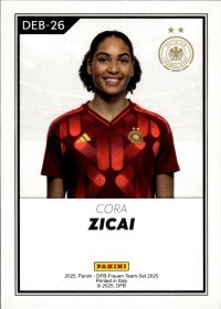 Cora Zicai - Panini DFB-Frauen Team-Set National Debut 2025, Nr. DEB-26 – Insert