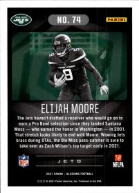 Elijah Moore - Panini Illusions Base Set 2021, Nr. 74 – Rookie Card