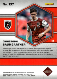 Christoph Baumgartner - Panini Mosaic FIFA Road to World Cup Base Set 2021-22, Nr. 137