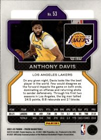Anthony Davis - Panini Prizm Base Set 2021-22, Nr. 53
