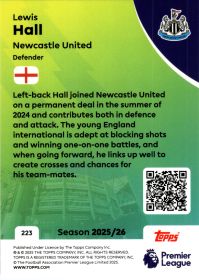 Lewis Hall - Topps Match Attax Premier League Base Set 2025-26, Nr. 223