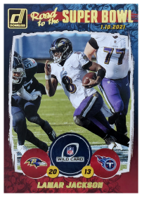 Lamar Jackson - Panini Donruss Road to the Super Bowl 2021, Nr. WC4 – Insert