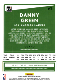 Danny Green - Panini Donruss Base Set 2020-21, Nr. 139