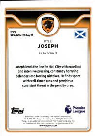 Kyle Joseph - Topps Flagship Premier League Base Set 2026-27, Nr. 299 – Rookie Card