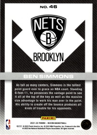 Ben Simmons - Panini Recon Base Set 2021-22, Nr. 46