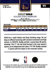 Buddy Hield - Topps Chrome Base Set 2025-26, Nr. 99