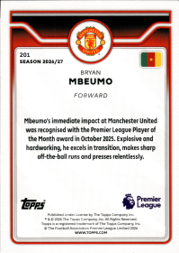 Bryan Mbeumo - Topps Flagship Premier League Base Set 2026-27, Nr. 201