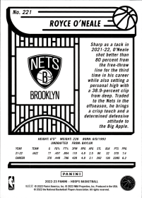 Royce O'Neale - Panini Hoops Base Set 2022-23, Nr. 221