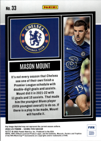 Mason Mount - Panini Score FIFA Base Set 2022-23, Nr. 33