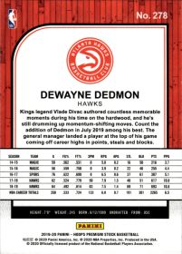 Dewayne Dedmon - Panini Hoops Premium Stock Base Set 2019-20, Nr. 278