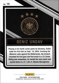Deniz Undav - Panini DFB International Base Set 2026, Nr. 14