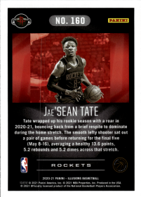 Jae'Sean Tate - Panini Illusions Base Set 2020-21, Nr. 160 – Rookie Card