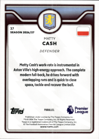 Matty Cash - Topps Flagship Premier League Base Set 2026-27, Nr. 37 – Premier League Parallel