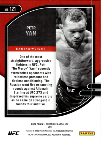 Petr Yan - Panini Chronicles UFC Absolute 2022, Nr. 121